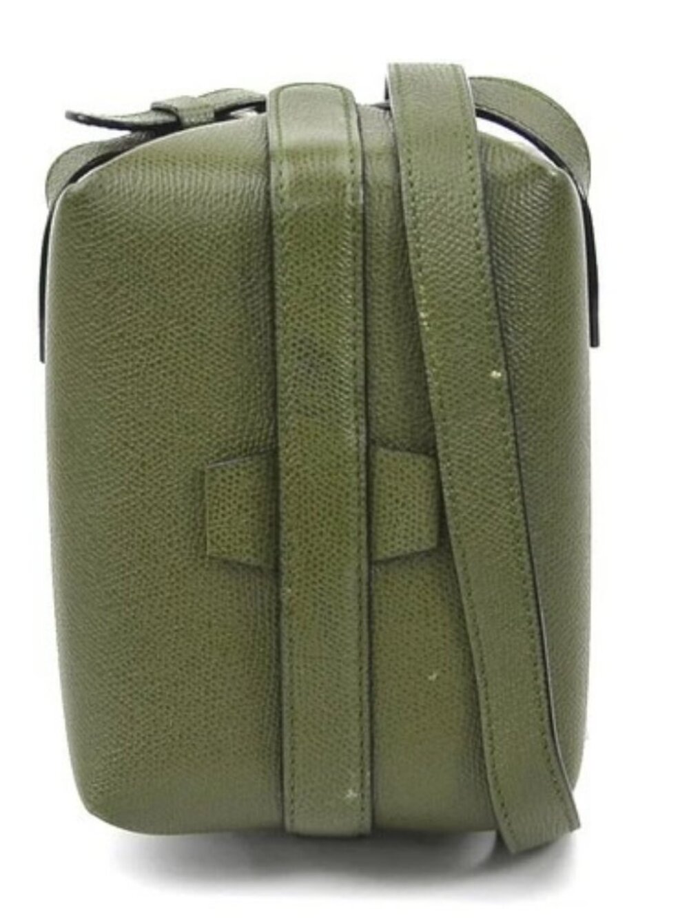 Auth Valextra Trick Track Shoulder Bag Khaki Leather - h30419g